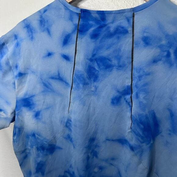 Lululemon Men's Fast and Free SS Spray Running Shirt Blue Tie Size S EUC - Picture 6 of 7
